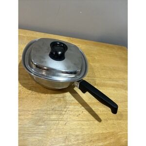 VTG Aristo-Craft Square Stainless Steel 10 1/2" Frying Pan Skillet with‎ Lid #2